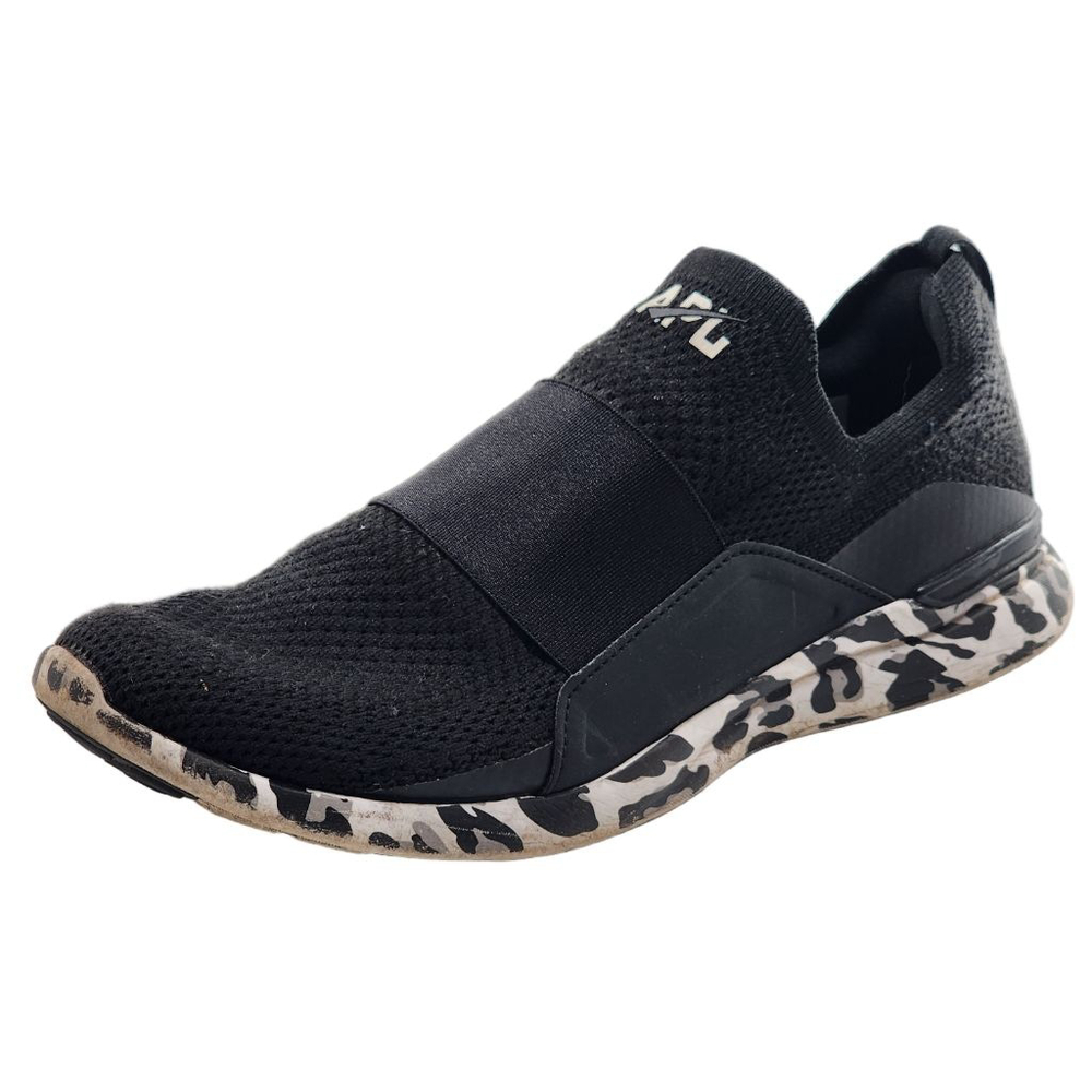 Women's APL Techloom Bliss Black Leopard Print Athletic Shoes Size 8